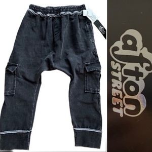 Afton Street Grey (Vintage Black) Jogger Cargo Pants 4T
